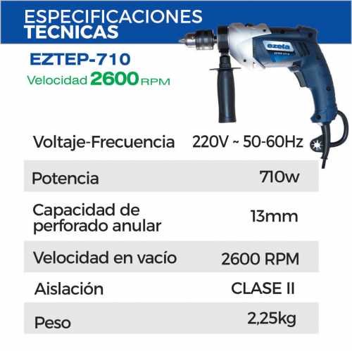 !!!!!!!! - TALADRO CON PERCUTOR EZTEP-0710 W TALADRO 13 mm  VEL 2600 rpm