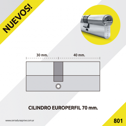 CERRADURAS DE SEGURIDAD PRIVE EUROPERFIL 801 - CILINDROS LLAVES COMPUTARIZADAS