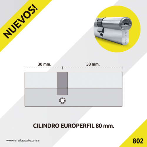 CERRADURAS DE SEGURIDAD PRIVE EUROPERFIL 802 - CILINDROS LLAVES COMPUTARIZADAS