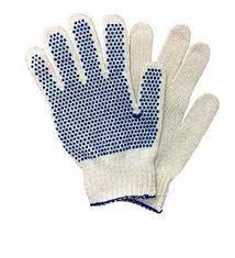 GUANTES DE ALGODON TEJIDOS ALGODON BLANCO LIVIANO MOTA AZUL