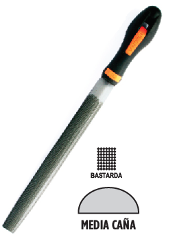 LIMAS ' PLENA ' CON MANGO Y FUNDA PL' MEDIA CAÑA 15 Cms BASTARDA