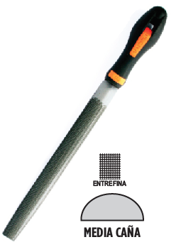 LIMAS ' PLENA ' CON MANGO Y FUNDA PL' MEDIA CAÑA 10 Cms ENTREFINA