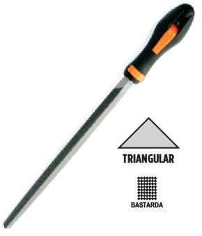 LIMAS ' PLENA ' CON MANGO Y FUNDA PL' TRIANGULO - 20 Cms BASTARDA